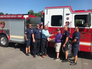 Photo of Howard Nettles of Genesis Healthcare SC with the Darlington SC Fire Department